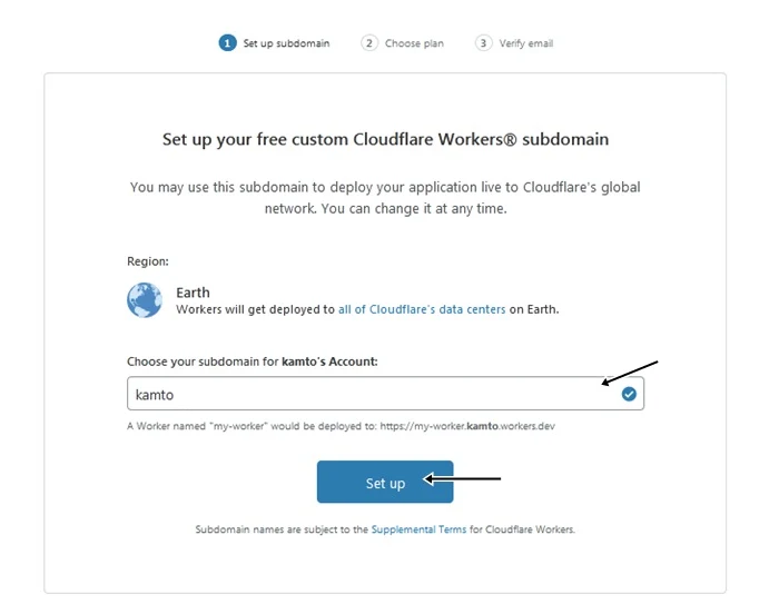 workers cloudflare setup